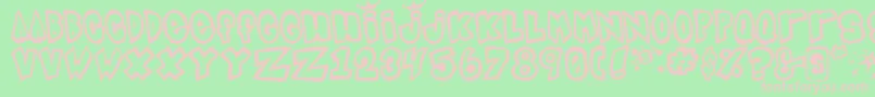 Indigo Font – Pink Fonts on Green Background