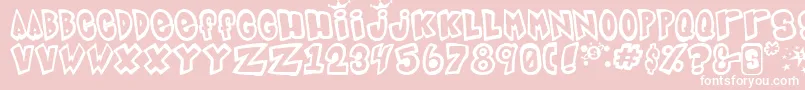 fuente Indigo – Fuentes Blancas Sobre Fondo Rosa
