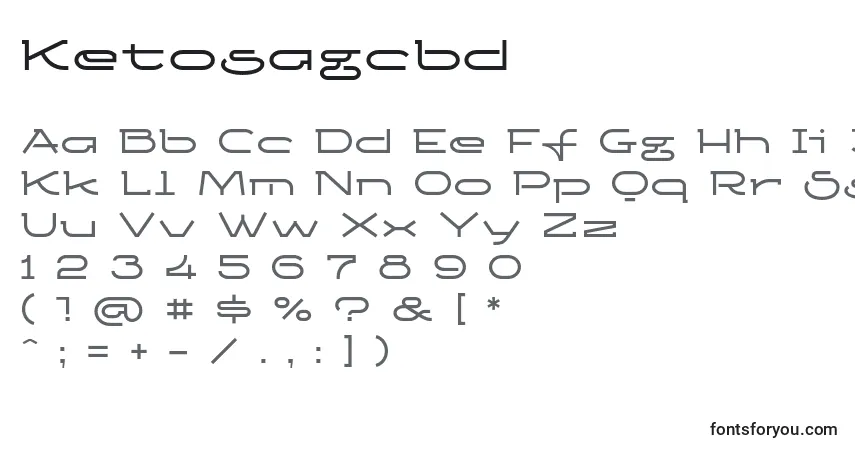 Ketosagcbd-fontti – aakkoset, numerot, erikoismerkit