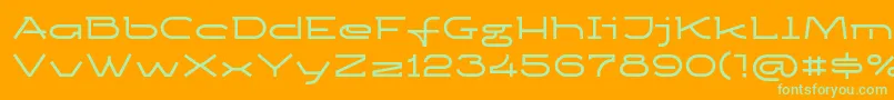 Ketosagcbd-fontti – vihreät fontit oranssilla taustalla
