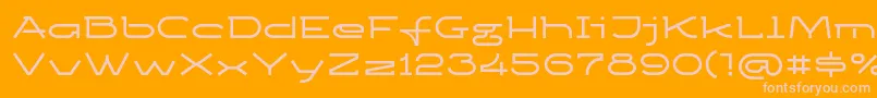 フォントKetosagcbd – オレンジの背景にピンクのフォント