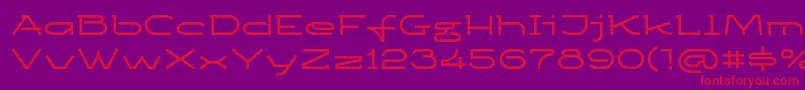 フォントKetosagcbd – 紫の背景に赤い文字