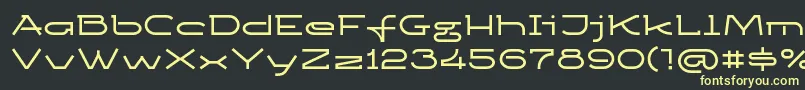 フォントKetosagcbd – 黒い背景に黄色の文字