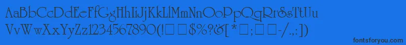 AguniversitycyrRomanNormal Font – Black Fonts on Blue Background