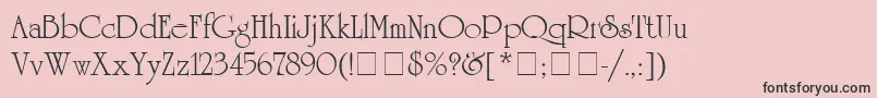 AguniversitycyrRomanNormal Font – Black Fonts on Pink Background