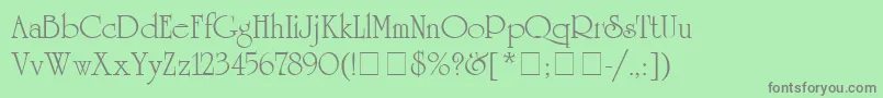 AguniversitycyrRomanNormal Font – Gray Fonts on Green Background