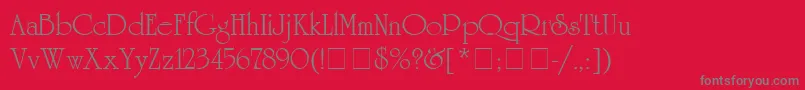 AguniversitycyrRomanNormal Font – Gray Fonts on Red Background