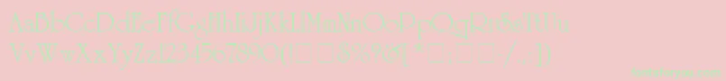 AguniversitycyrRomanNormal Font – Green Fonts on Pink Background