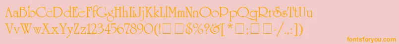 AguniversitycyrRomanNormal Font – Orange Fonts on Pink Background