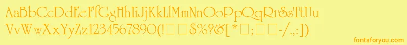 AguniversitycyrRomanNormal Font – Orange Fonts on Yellow Background