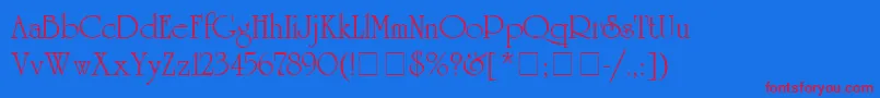 AguniversitycyrRomanNormal Font – Red Fonts on Blue Background