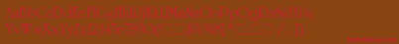 AguniversitycyrRomanNormal Font – Red Fonts on Brown Background