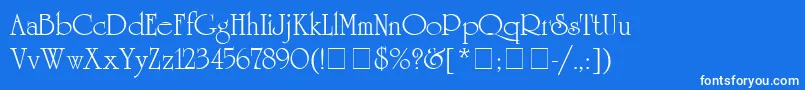 AguniversitycyrRomanNormal Font – White Fonts on Blue Background