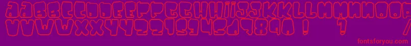 Ejaculator Font – Red Fonts on Purple Background