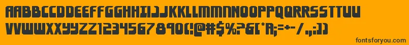 Eldebaranexpand-Schriftart – Schwarze Schriften auf orangefarbenem Hintergrund