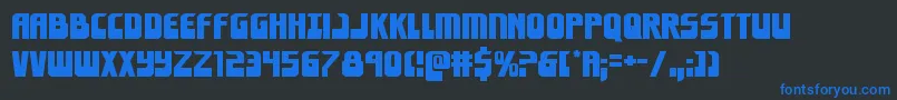 Eldebaranexpand Font – Blue Fonts on Black Background