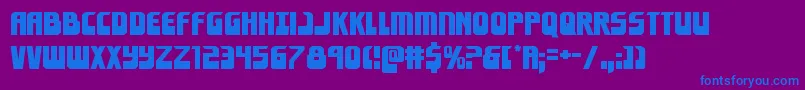 Eldebaranexpand Font – Blue Fonts on Purple Background