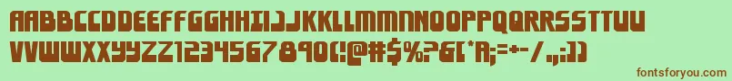 Eldebaranexpand Font – Brown Fonts on Green Background