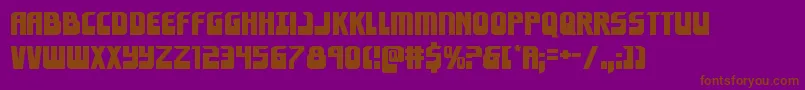 Eldebaranexpand-Schriftart – Braune Schriften auf violettem Hintergrund