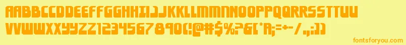 Eldebaranexpand Font – Orange Fonts on Yellow Background