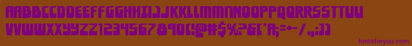 Eldebaranexpand-Schriftart – Violette Schriften auf braunem Hintergrund