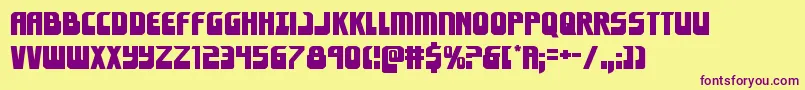 Eldebaranexpand Font – Purple Fonts on Yellow Background