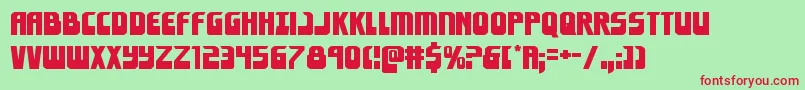 Eldebaranexpand Font – Red Fonts on Green Background