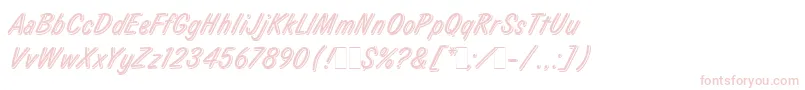 LauraLetPlain.1.0 Font – Pink Fonts on White Background