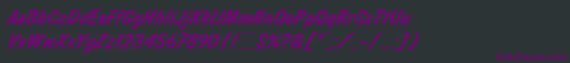 LauraLetPlain.1.0 Font – Purple Fonts on Black Background