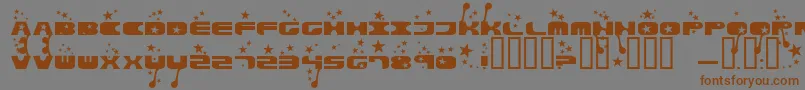 Parasol Font – Brown Fonts on Gray Background