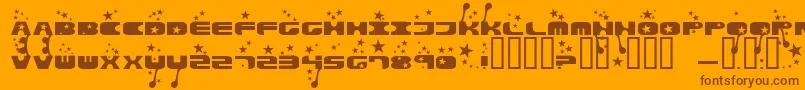 Parasol Font – Brown Fonts on Orange Background