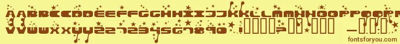 Parasol Font – Brown Fonts on Yellow Background