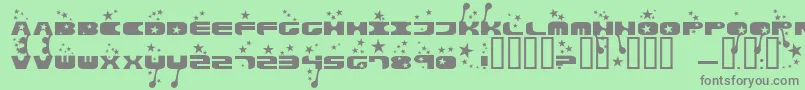 Parasol Font – Gray Fonts on Green Background