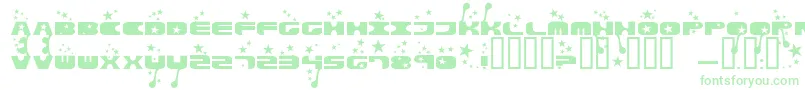 Parasol Font – Green Fonts on White Background