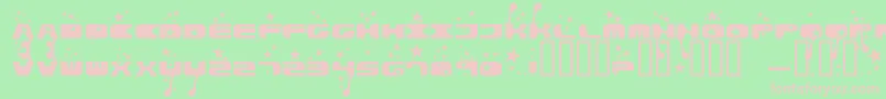 Шрифт Parasol – розовые шрифты на зелёном фоне