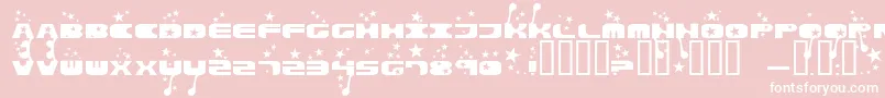 Parasol Font – White Fonts on Pink Background