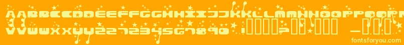 Parasol Font – Yellow Fonts on Orange Background