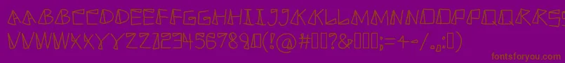 Moneto Font – Brown Fonts on Purple Background