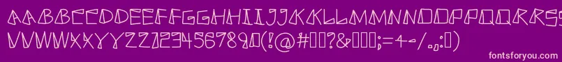 Moneto Font – Pink Fonts on Purple Background