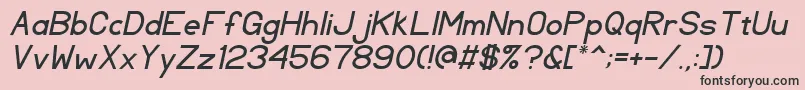 TlSansSerifItalic Font – Black Fonts on Pink Background