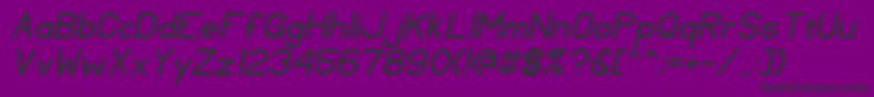 TlSansSerifItalic Font – Black Fonts on Purple Background