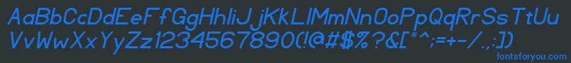 TlSansSerifItalic Font – Blue Fonts on Black Background