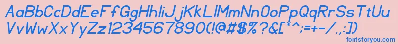 TlSansSerifItalic Font – Blue Fonts on Pink Background