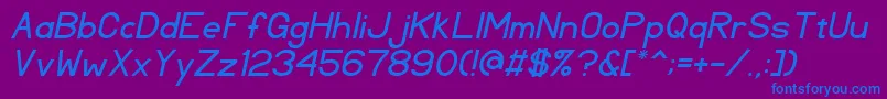 TlSansSerifItalic Font – Blue Fonts on Purple Background