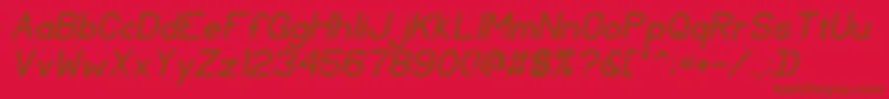 TlSansSerifItalic Font – Brown Fonts on Red Background