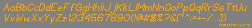 TlSansSerifItalic Font – Orange Fonts on Gray Background