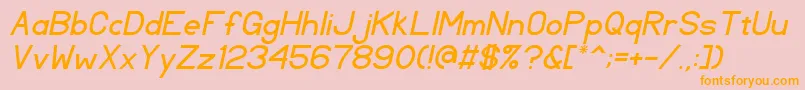 TlSansSerifItalic Font – Orange Fonts on Pink Background