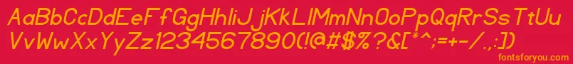 TlSansSerifItalic Font – Orange Fonts on Red Background