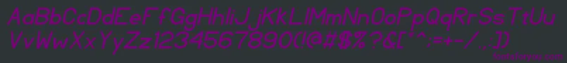 TlSansSerifItalic Font – Purple Fonts on Black Background
