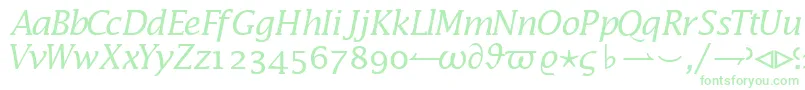 Machadomathalternateextssk Font – Green Fonts on White Background